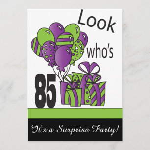 Invitation Regardez qui est anniversaire de 85 % pipe% le