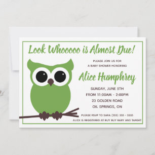 Invitation Regardez qui est presque dû ! Baby shower de la ch