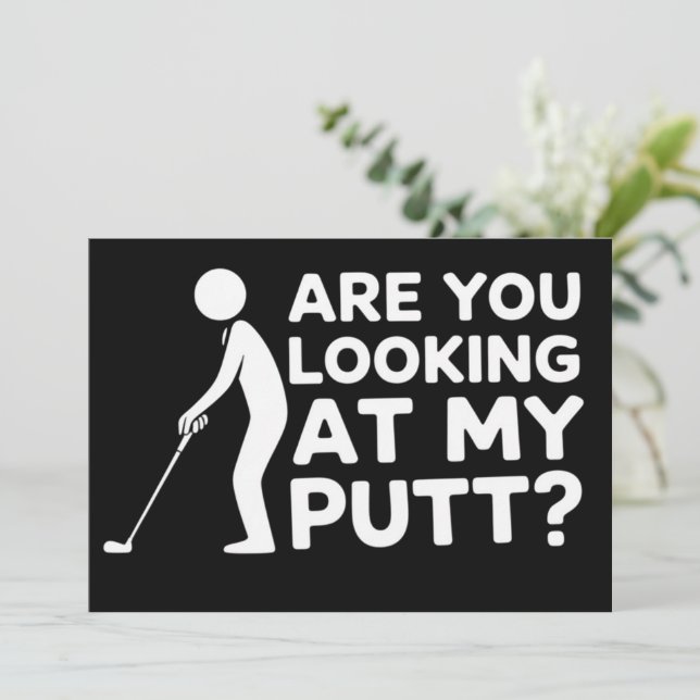 Invitation Regardez-Vous Mon Amant de Golf Putt Cadeau de Gol (Debout devant)