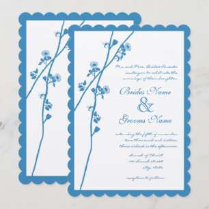 Invitation Regatta Mariage de fleurs sauvages bleues