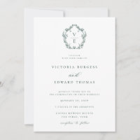 Regency Era Emerald Monogram Crest Mariage
