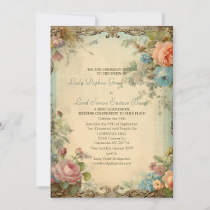 Invitation Regency Floral Journal Page Austen Devis