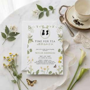 Invitation Regency Floral Tea Party douche nuptiale