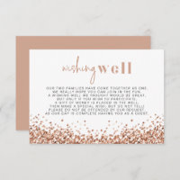REGINA Rose Gold Glam Sequins Wwing Well Card