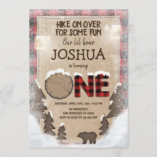 Invitation Région boisée d'invitation d'anniversaire de