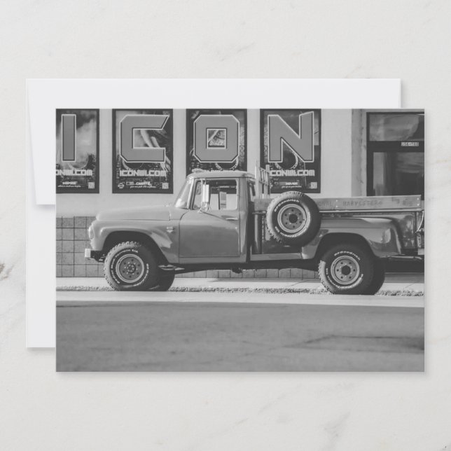 Invitation Réimpression photo camionnette américaine (Devant)
