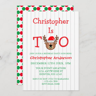 Invitation Reindeer 2e anniversaire