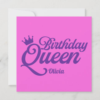 Invitation Reine d'Anniversaire