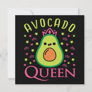 Invitation Reine de l'avocat mignonne avec cœur Fille Keto Cu