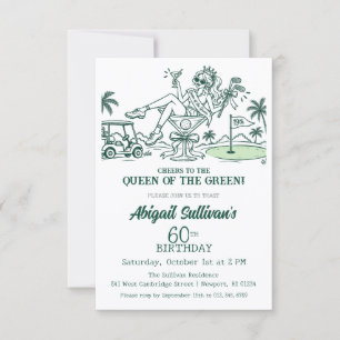 Invitation Reine du Golf Vert pour 60 ans de naissance aborda