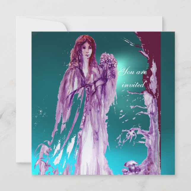 Invitation REINE GUINEVERE Aqua Blue, Turquoise (Devant)