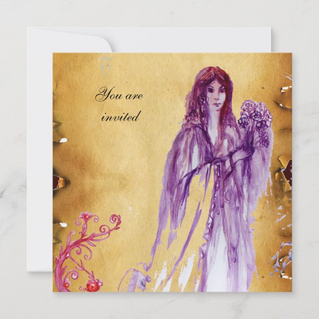 Invitation REINE GUINEVERE, Parchemin Brown (Devant)