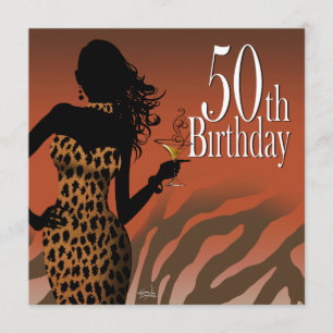 Invitation Reinette de fête d'anniversaire de léopard de