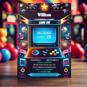 Invitation Rejoignez Garçon Cool Enfants Niveau de jeu Jusqu'