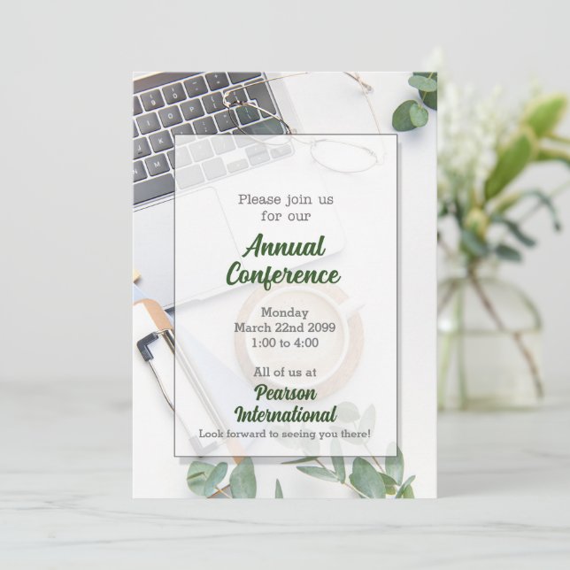 Invitation Rejoignez-nous aux affaires de conférence annuelle (Debout devant)