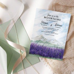 Invitation Rejoignez-nous dans les montagnes Mariage Scénique