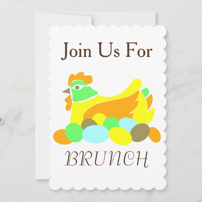 Invitation Rejoignez-Nous Pour Brunch (Devant)