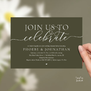 Invitation Rejoignez-Nous Pour Célébrer, Dîner De Répétition