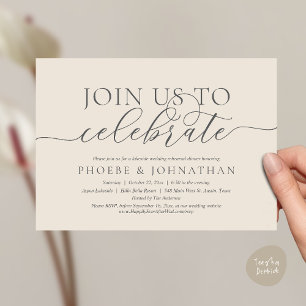 Invitation Rejoignez-Nous Pour Célébrer, Dîner De Répétition