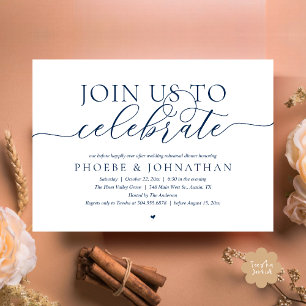 Invitation Rejoignez-Nous Pour Célébrer, Dîner De Répétition