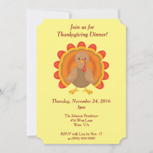 Invitation Rejoignez-nous pour le dîner de Thanksgiving