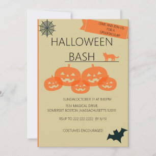 Invitation Rejoignez-nous pour un Bassin d'Halloween Spooktac