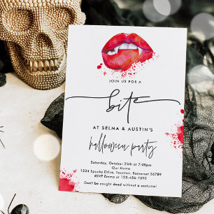 Invitation Rejoignez-Nous Pour Un Bite Halloween Vampire Soir