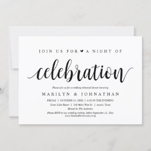 Invitation Rejoignez-nous pour une nuit de célébration, Répét