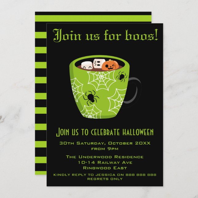 INVITATION REJOINDEZ-NOUS POUR LE PARTI BOOS HALLOWEEN (Devant / Derrière)