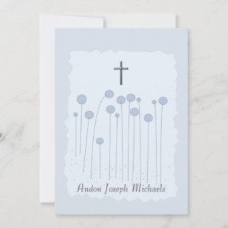 Invitation religieuse bleue Précieuse