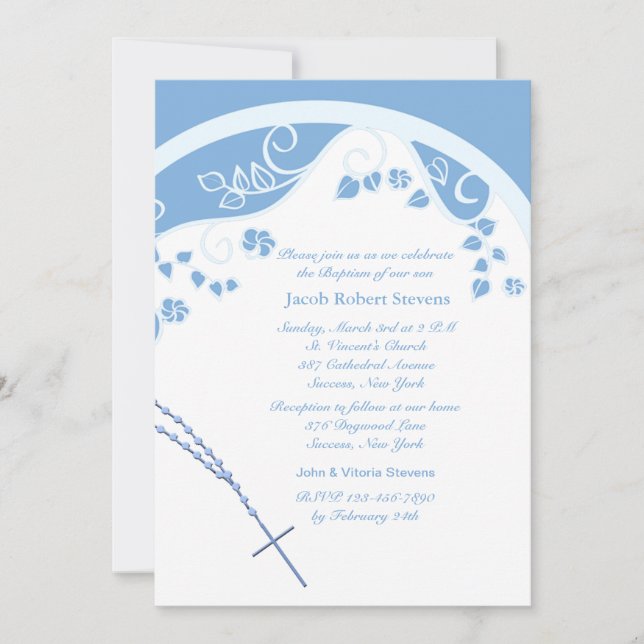 Invitation religieuse Blue Dome (Devant)