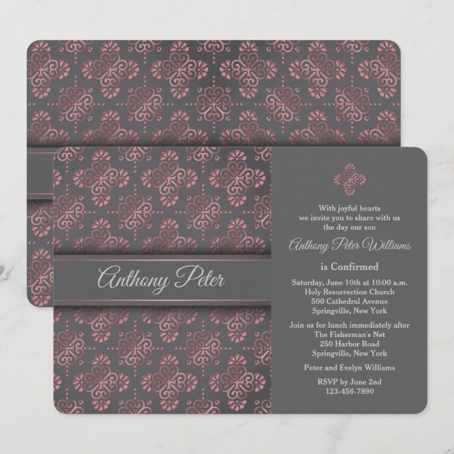 Invitation religieuse de Bourgogne (Devant / Derrière)