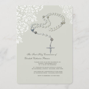 Invitation religieuse de chapelet saint