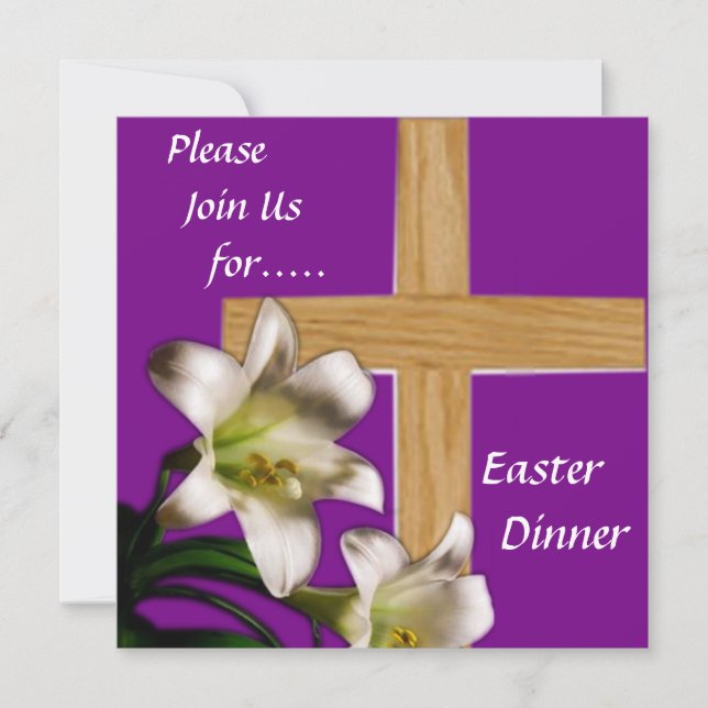 Invitation religieuse de dîner de Pâques (Devant)