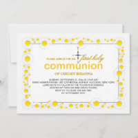 Invitation religieuse de marguerites blanches