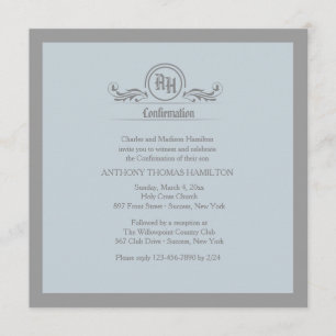 Invitation religieuse de monogramme symbolique
