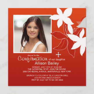 Invitation religieuse de photo de lis de