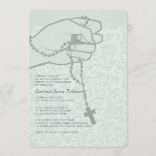 Invitation religieuse disponible de chapelet