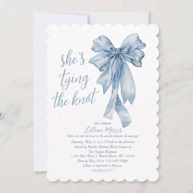 Invitation Religieuse Elle se marie Shower de mariage  (Devant)