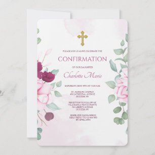 Invitation religieuse florale florissante
