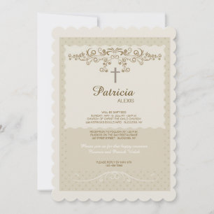 Invitation religieuse florale gracieuse