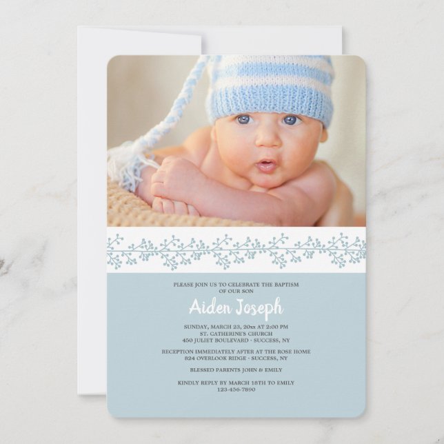 Invitation Religieuse Photo Fidèle Pour Toujours (Devant)