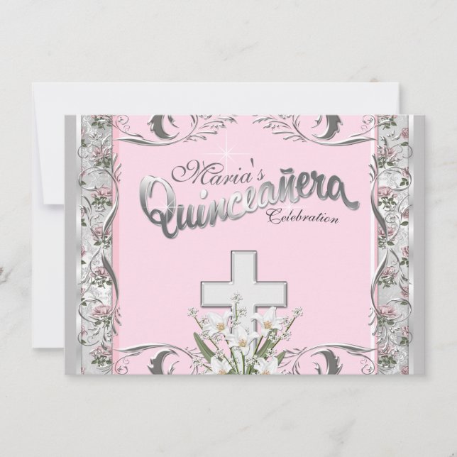 Invitation Religieuse Quinceanera (Devant)