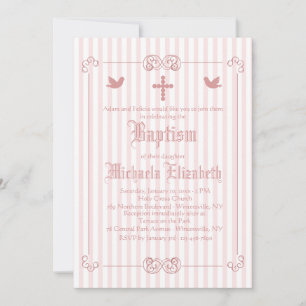Invitation religieuse Rosé à cadre délicat