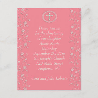 Invitation religieuse rose sombre