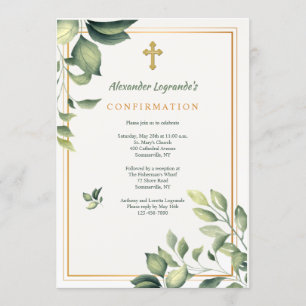 Invitation religieuse verte