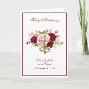 Invitation Religieux Religieux Traditionnel Mariage Floral
