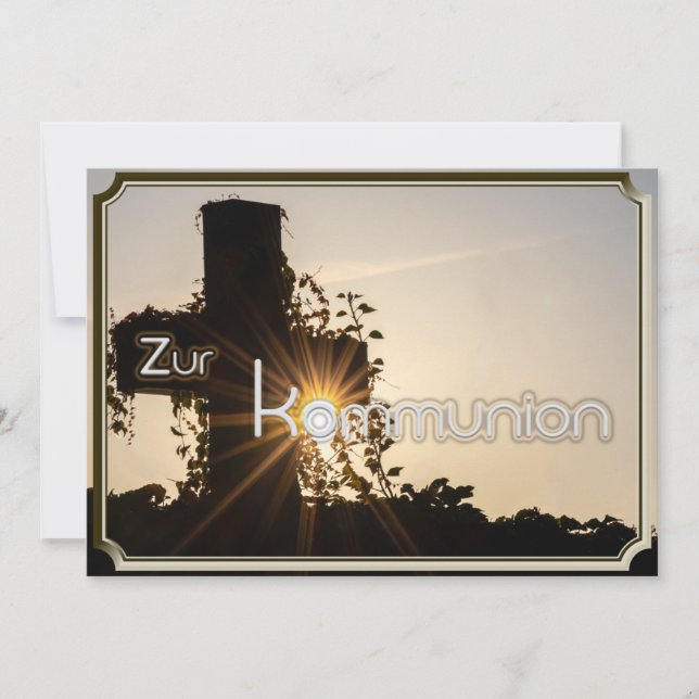 Invitation Religiöse Einladung zur Kommunion (Devant)