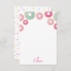 Invitation REMARQUE DONUT PAPIER mignon professeur coloré mer