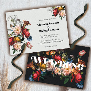 Invitation Rembrandt Modern Floral Dark & Moody Wedding